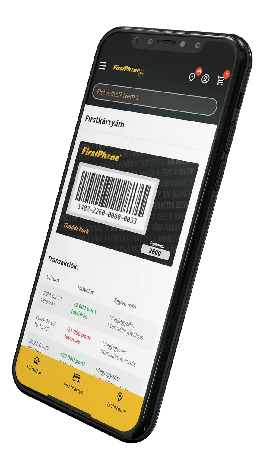FirstApp – pontgyűjtés