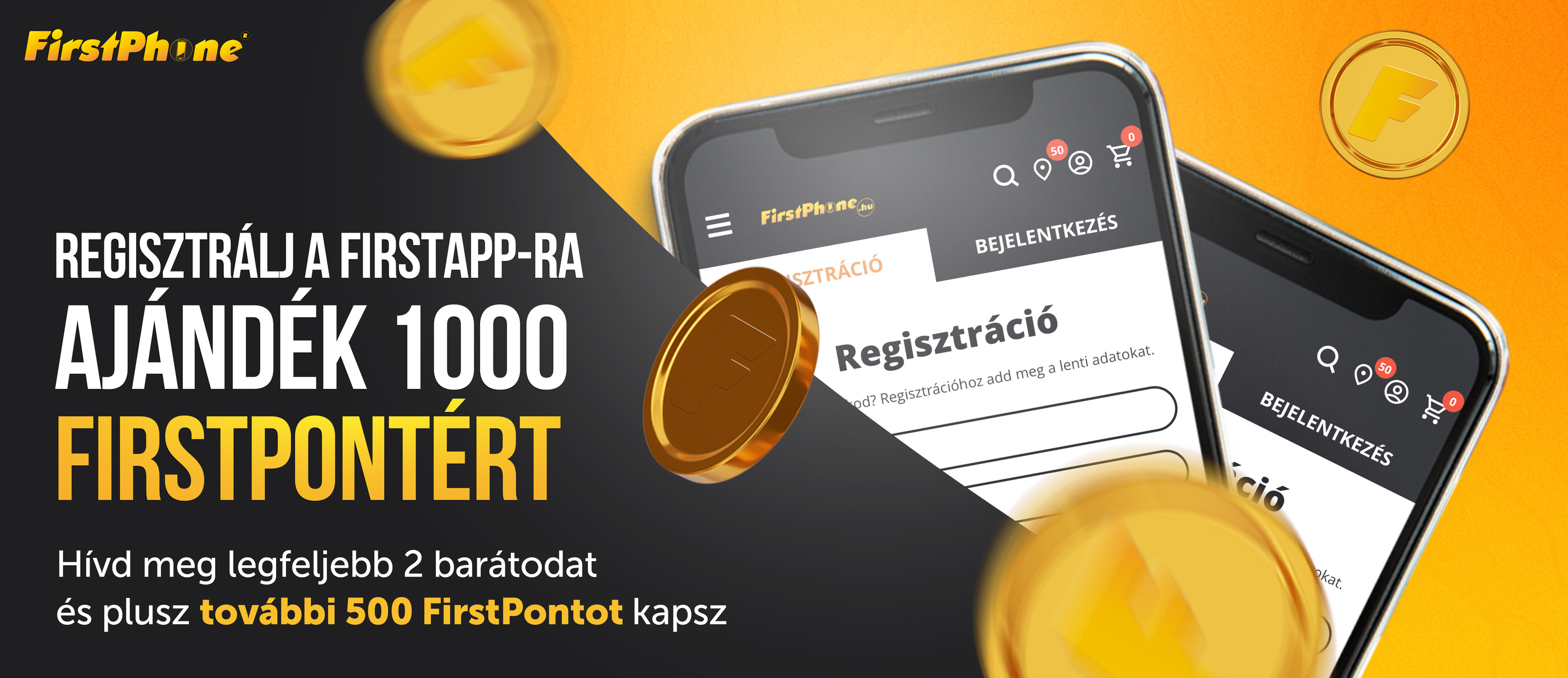 FirstApp regisztráció